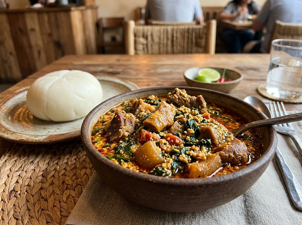 Egusi Soup with Pounded Yam / Swallow